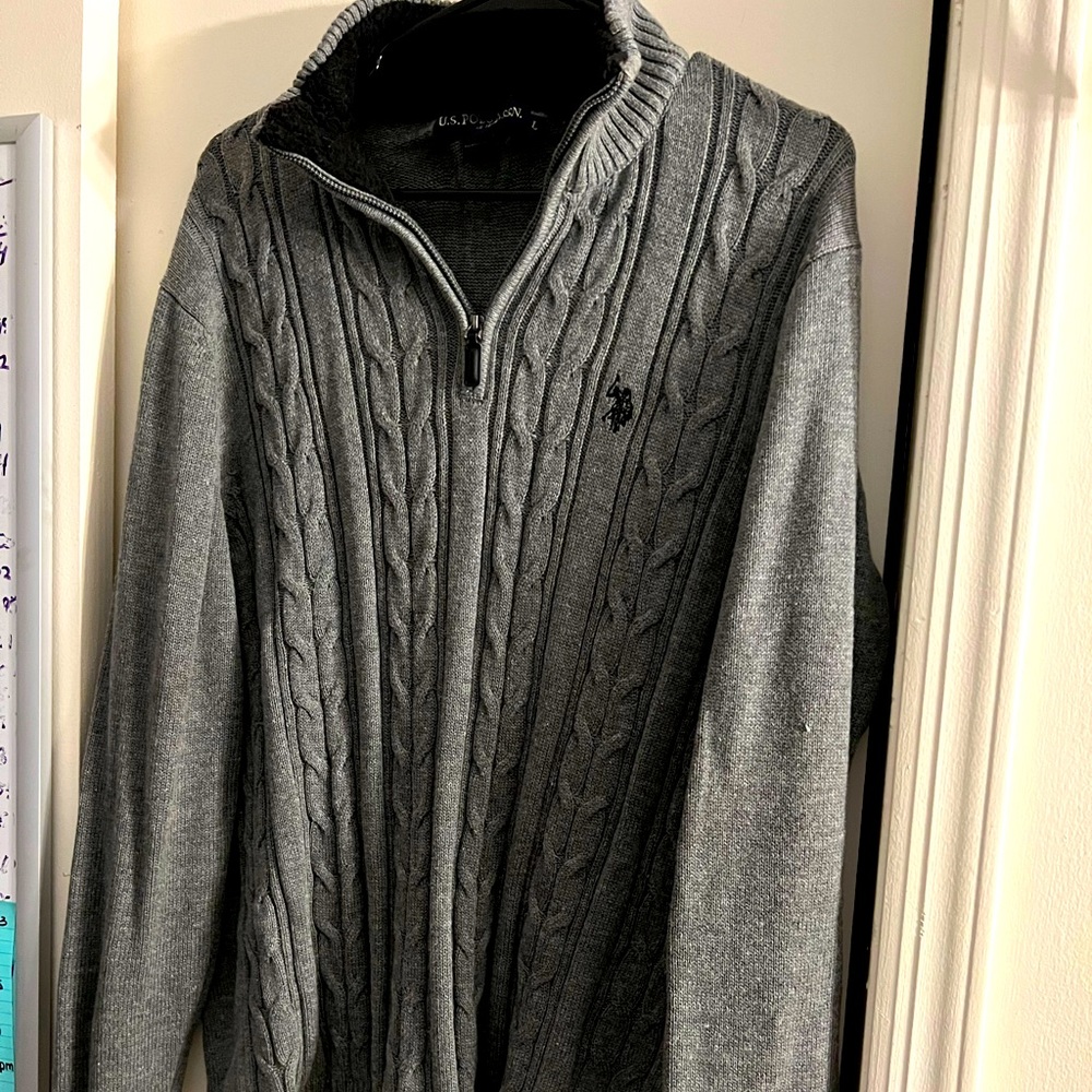 Us Polo Mens 1/4 zip cardigan